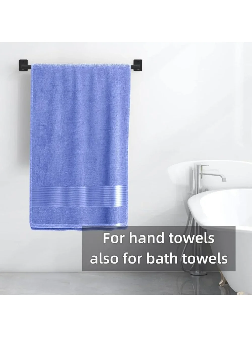 24-Inch Wall-Mounted Towel Bar - Heavy Duty Hand Towel Holder, Modern Matte